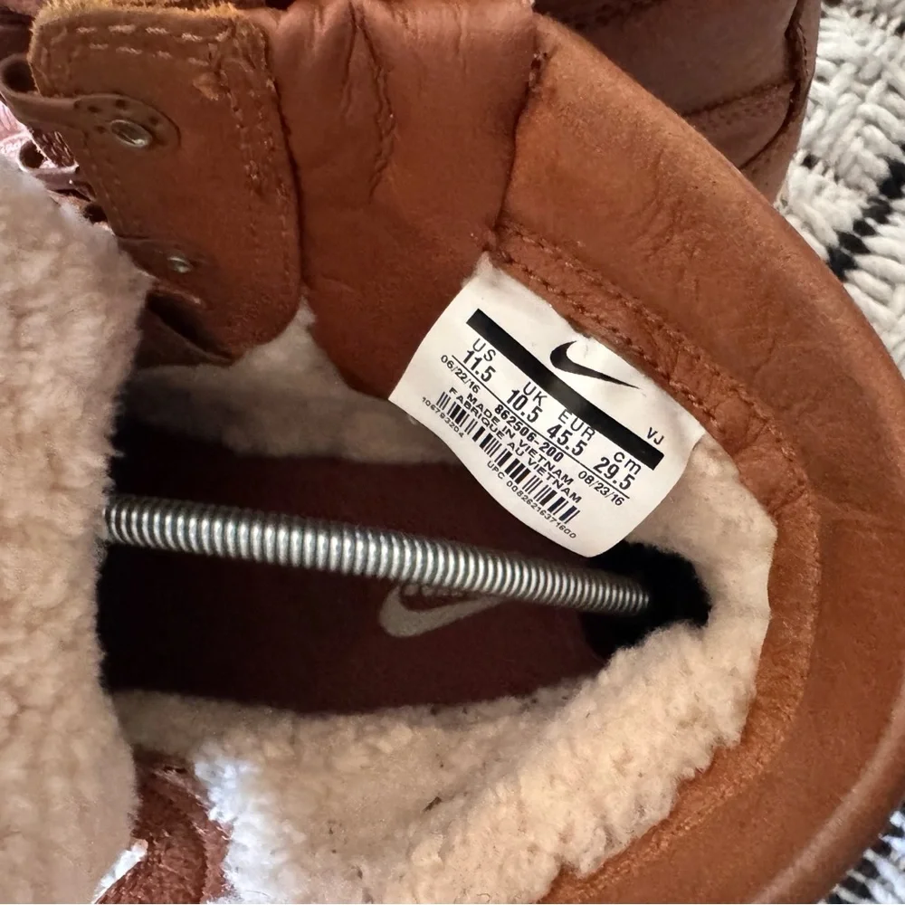 Tan Leather Sneaker Boots Lined Lightweight 11.5 Outdoor Comfy Gorpcore Warm‎